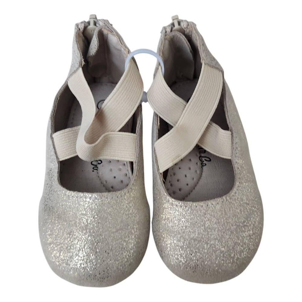 NEW A Bear Co Toddler Size‎ 3 Beige Suede Ballerina Flats Spring Summer